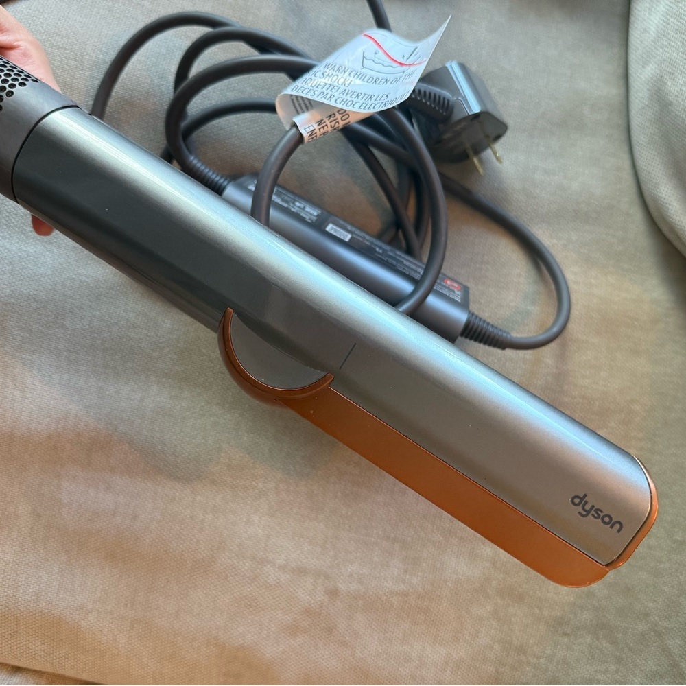Dyson Airstrait Straightener in Metallic Gray and Copper